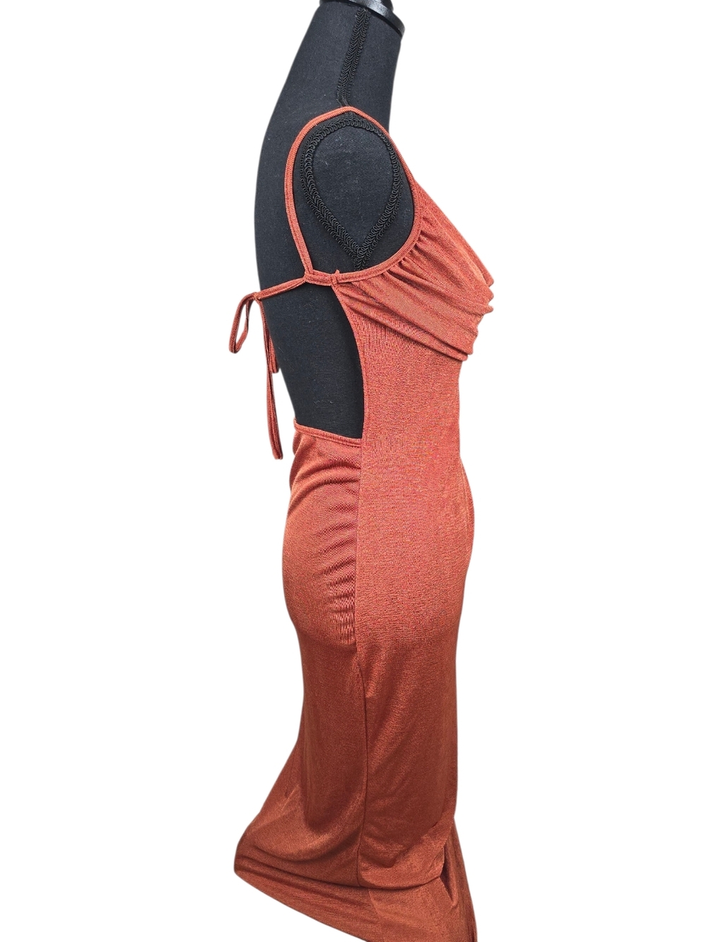 Rust Maxi Dress Open Back - Picture 4 of 7